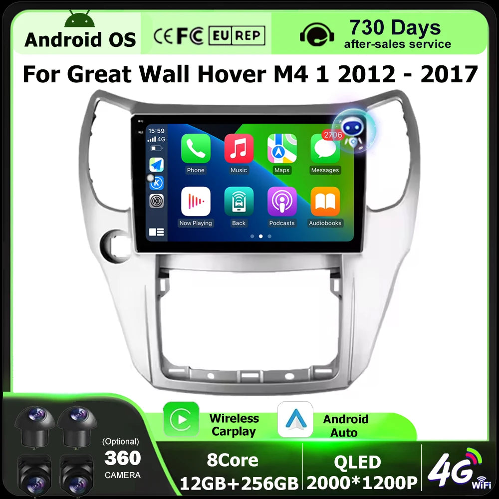 Wireless Carplay For Great Wall Hover M4 1 2012 - 2017 Android 16 Auto Car Radio Multimedi
