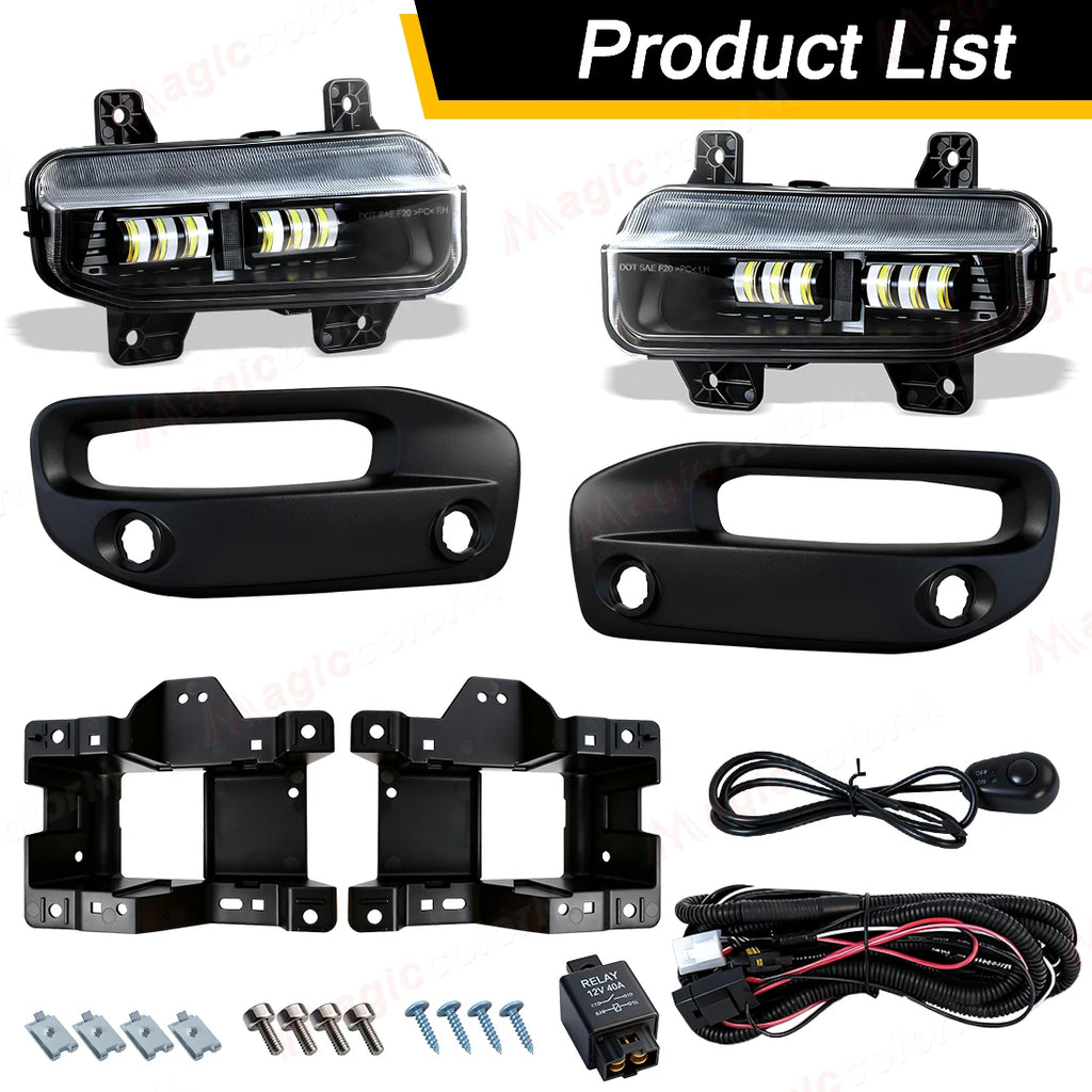 LED Fog Lamps For Dodge Ram 2500 3500 2019 2020 2021 2022 2023 2024 Car Front Bumper Headl | AUTOKITSHOP