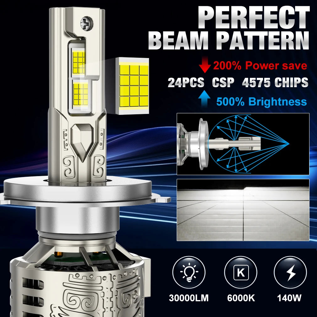 XSTORM H7 LED Light Bulb 140W 30000LM H1 H3 H4 H8 LED Headlight Canbus 9005 HB3 9006 HB4 9