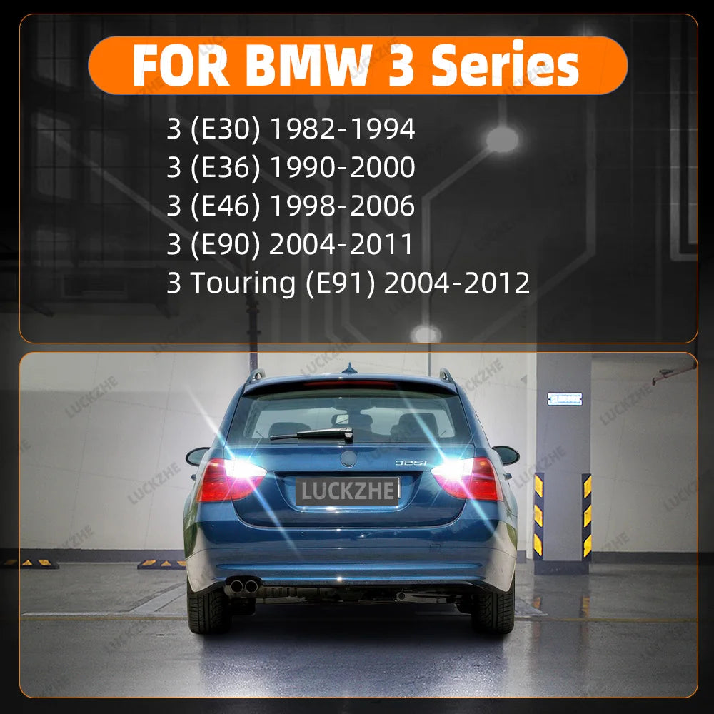 2-Piece LED Interior Light Kit for BMW 3 Series E30 E36 E46 E90 E91 1982-2012 - Canbus Dome Map Door Trunk Bulbs | AU...
