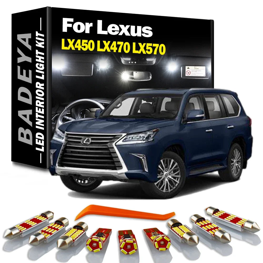 BADEYA Canbus For Lexus LX 450 470 570 LX450 LX470 LX570 1996-2020 Car LED Interior Trunk