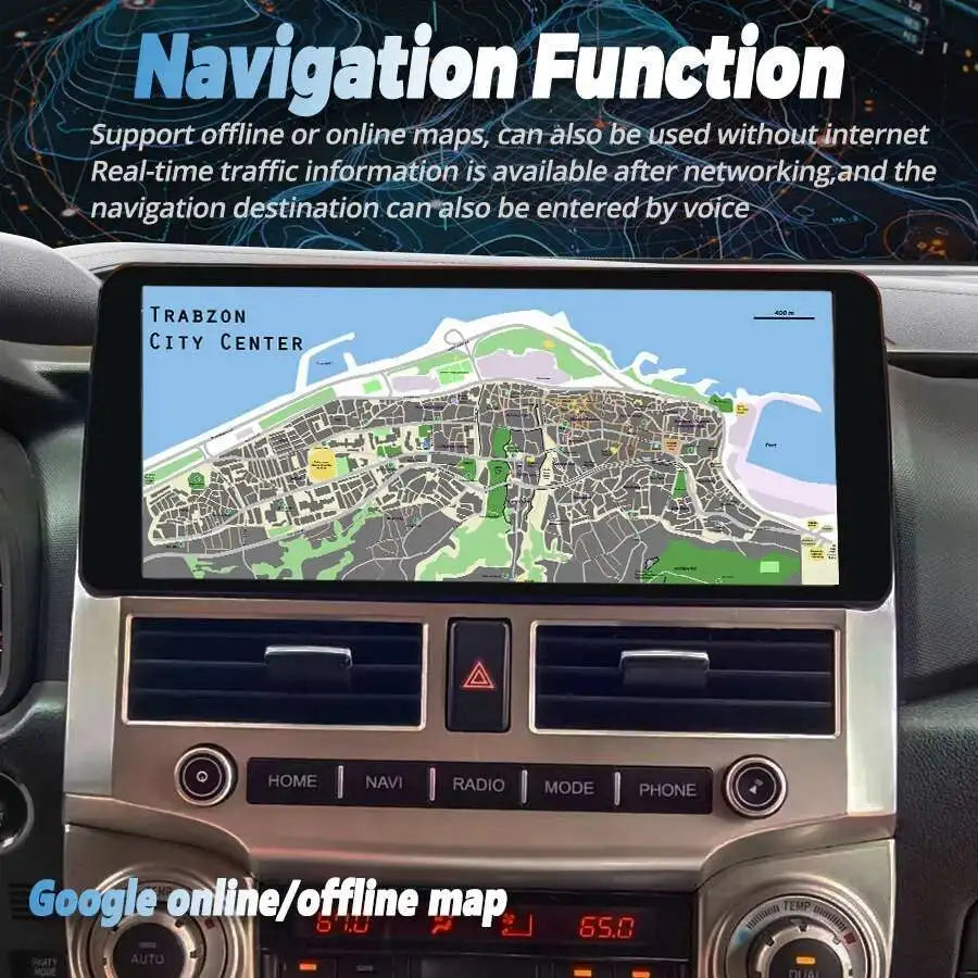 Video Player Qled Screen For TOYOTA 4Runner 2010 2009-2022 12.3inch Radio Car Multimedia A