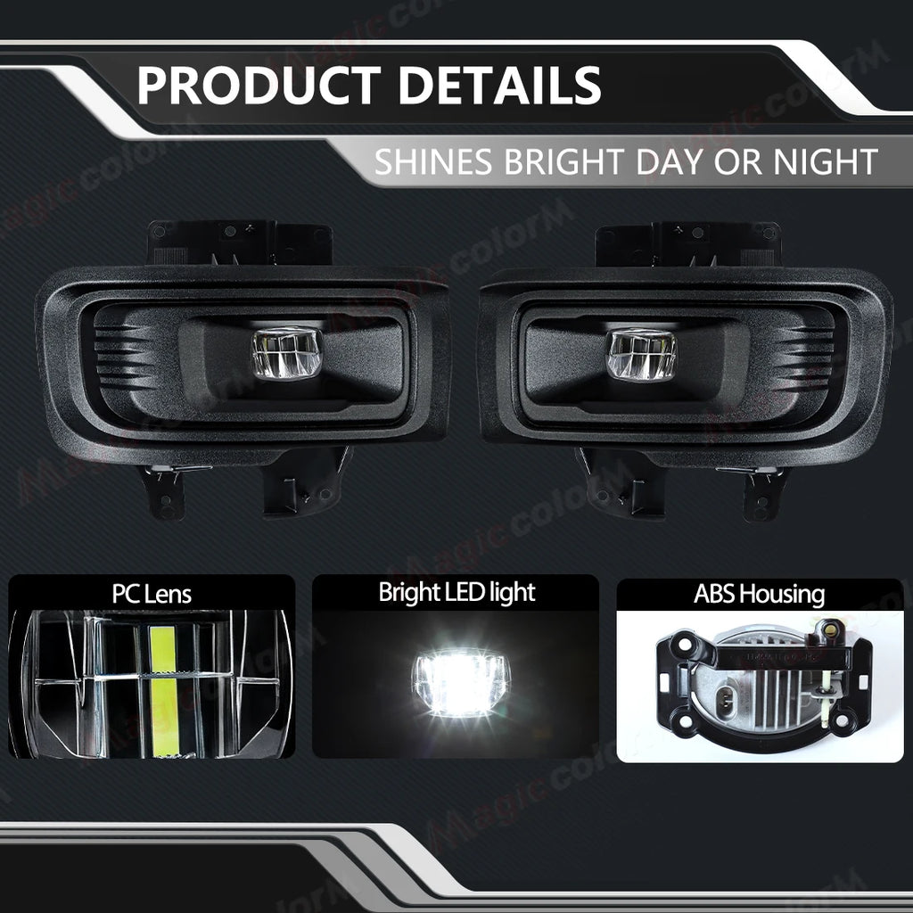 For Ford F-150 2024 2025 STX XL XLT LED DRL Fog Lamps Car Front Bumper Headlights DRL Dayt | AUTOKITSHOP