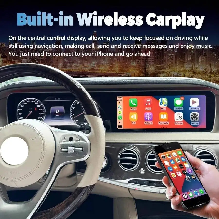 S 12.3" Car Multimedia Video Player For Mercedes Benz S-Class W222 2014-2018 Wireless Carp | AUTOKITSHOP