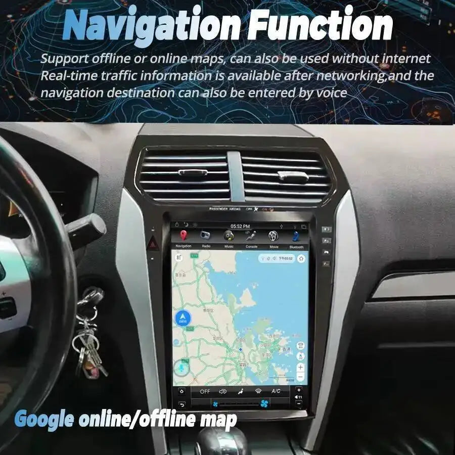 12.1Inch For Ford Explorer 2011 - 2019 Android 15 Car Radio Screen GPS Navigation Video Pl | AUTOKITSHOP