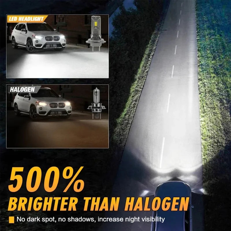 80W M3P H7 LED Headlight Bulb Mini Wireless 6000K CSP for Car Headlamp Auto Diode Lamps H7