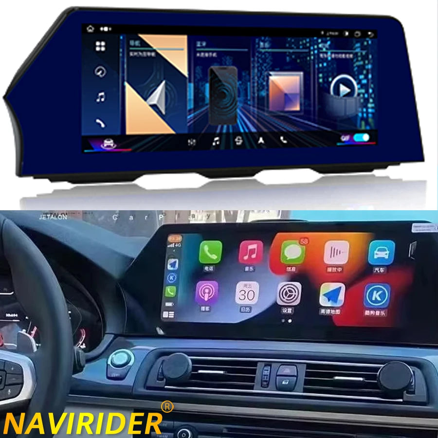 For BMW 5 Series F60-E64 2007-2010 Android 13 CarPlay Radio Multimedia Video Player Auto W