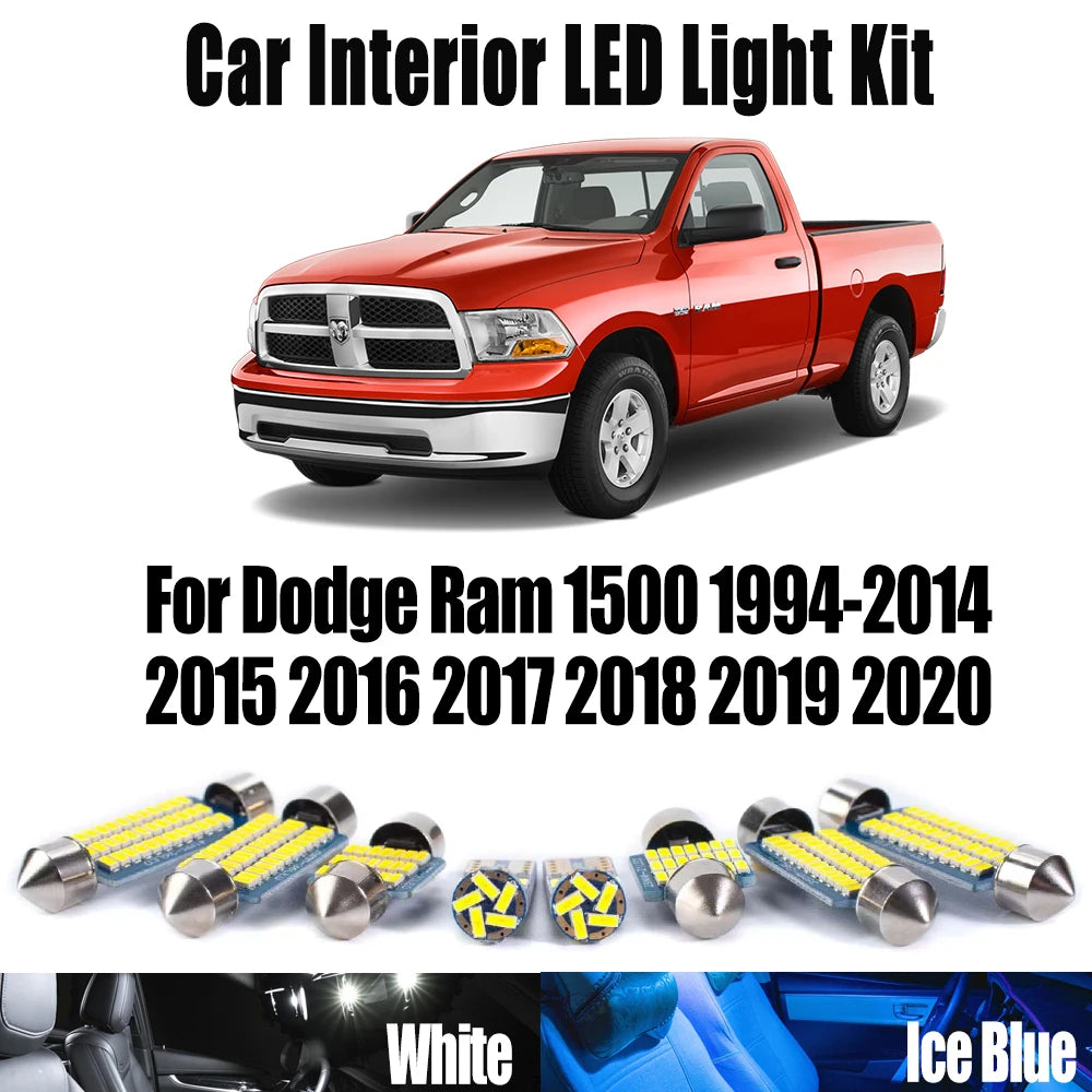 LED Interior Light Kit for Dodge Ram 1994-2017 - Canbus Dome Map Door Trunk Bulbs | AUTOKITSHOP