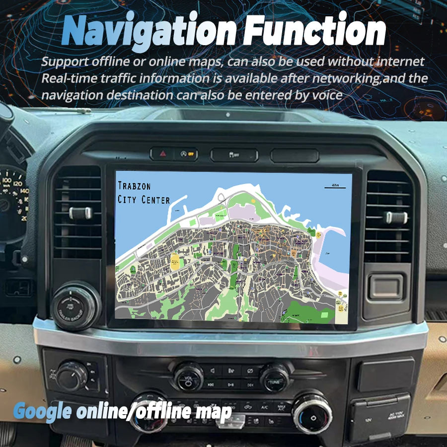 13.3" For Ford Raptor F150 F250 F350 F450 F650 2015-2024 Multimedia Player Android Auto Ca | AUTOKITSHOP