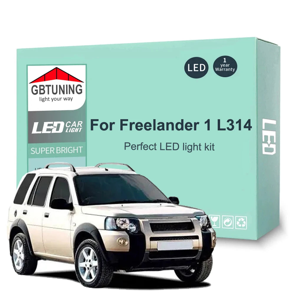 12-Piece LED Interior Light Kit for Land Rover Freelander 1 L314 1997-2006 - Canbus Dome Map Door Trunk Bulbs | AUTOK...