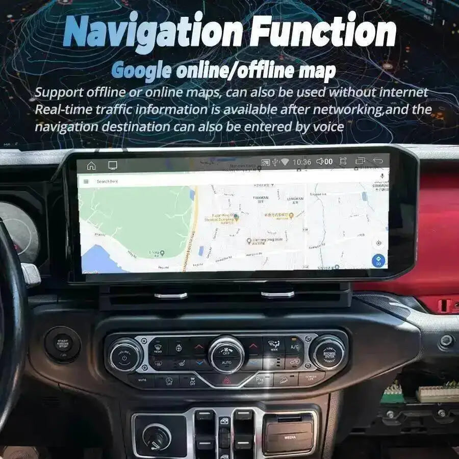 15" Android 14 Stereo Car Radio For Jeep Wrangler 2018-2022 CarPlay Autoradio GPS DSP Navi | AUTOKITSHOP
