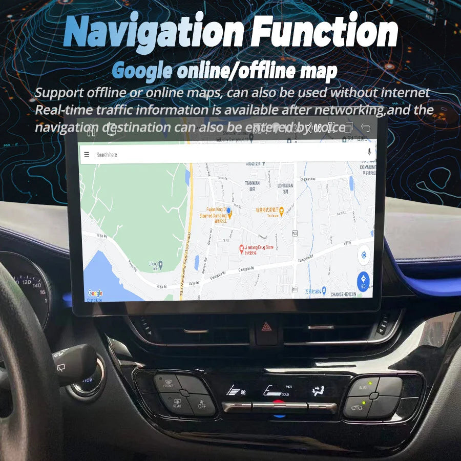 13.3inch Screen Android 15 Car Multimedia Player For Toyota CHR C-HR 2016-2021 Navigation