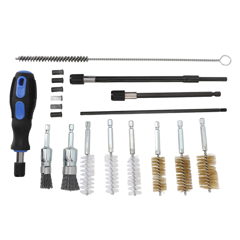 19Pcs/Set Cylinder Heads Cleaning Kit Rust Resistant Diesel Injector Seat Cleaning Brush Tool Un - Automotive LED Light