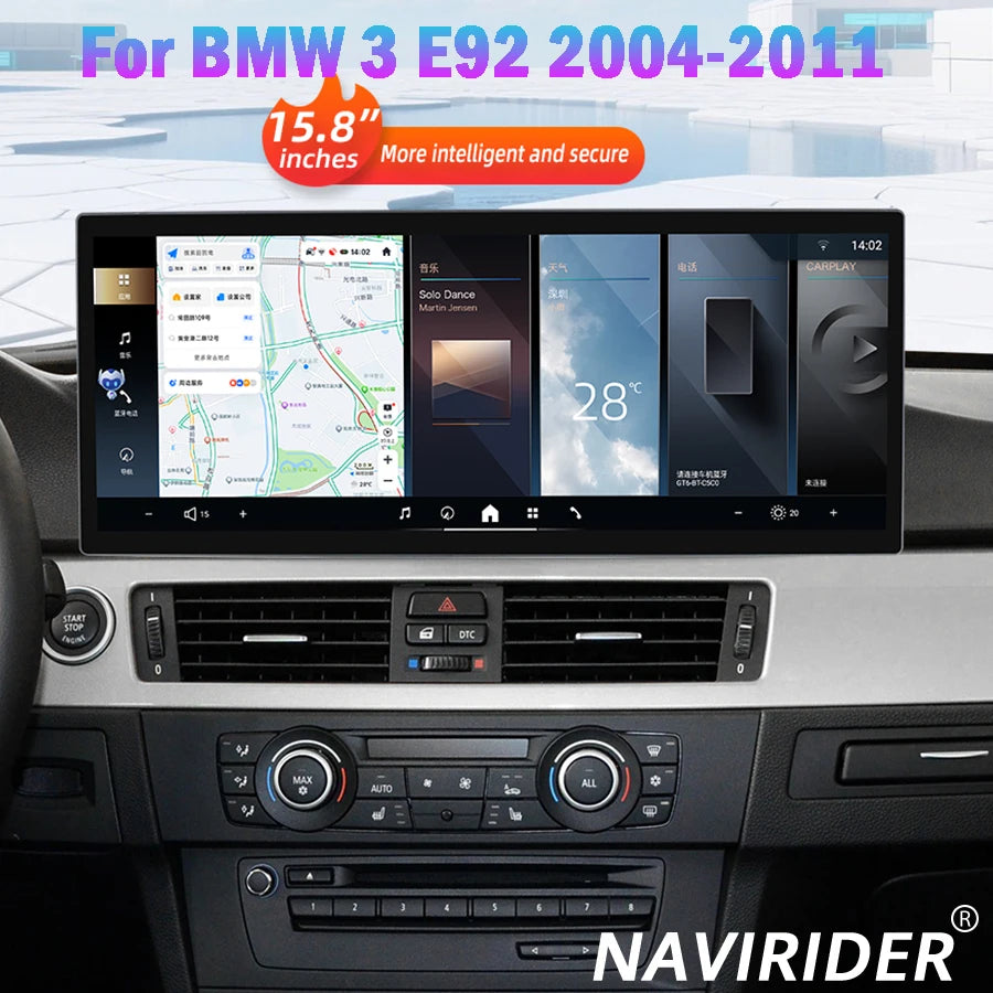 DSP GPS Screen 15.8Inch 4G Navigation CarPlay Stereo Car Radio Android 15 For BMW3 Series