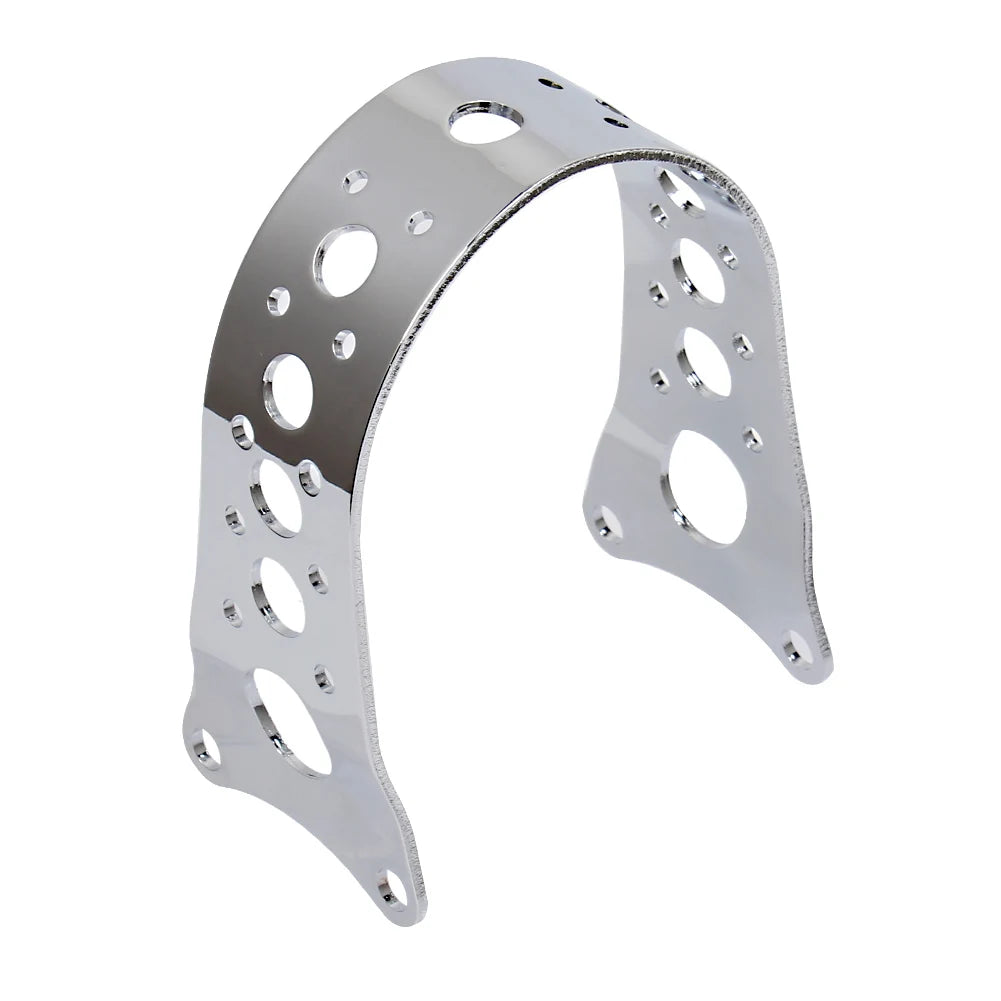 Motorcycle Chrome/Black Fender Tracker Fork Brace Narrow For Harley Sportster XL 883 1200 Dyna F - Automotive LED Light
