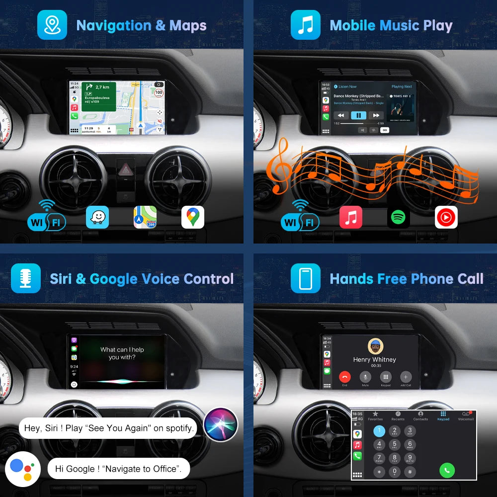 Road Top Wireless CarPlay for Mercedes Benz GLK NTG4.5 2013-2015 with Android Auto Mirror  | AUTOKITSHOP