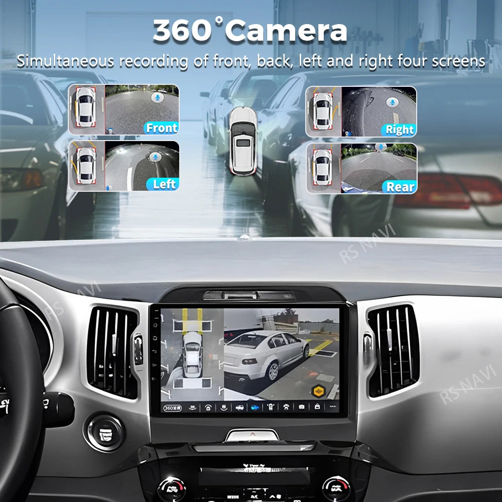 Android 16 For Kia Sportage 3 SL 2010 - 2016 2K QLED Android Car Radio Multimedia Video Pl