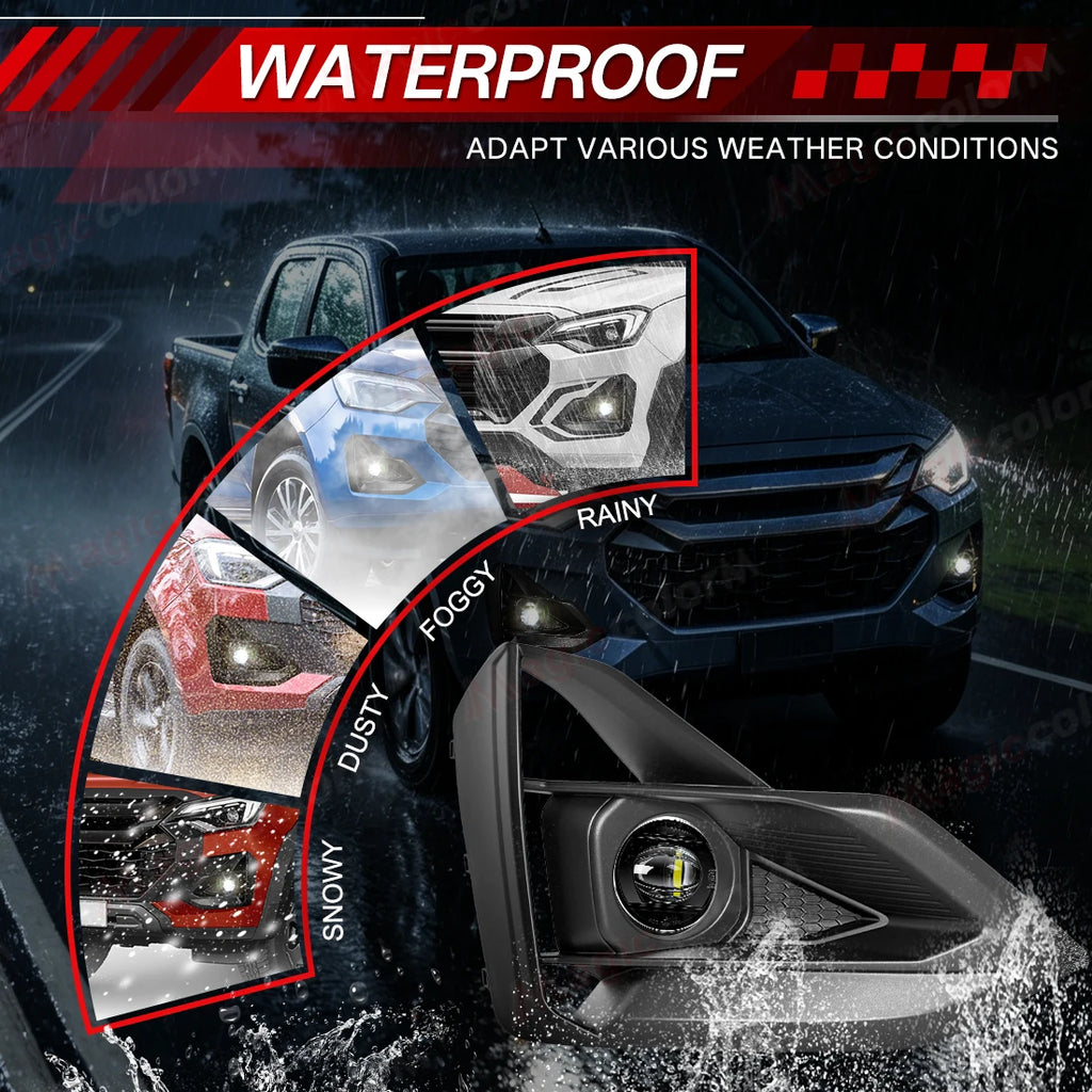 DLAA LED Fog Lamps Set For Isuzu D-Max V-CROSS 4 DOORS 2 DOORS 2027 DRL Daytime Running Li | AUTOKITSHOP