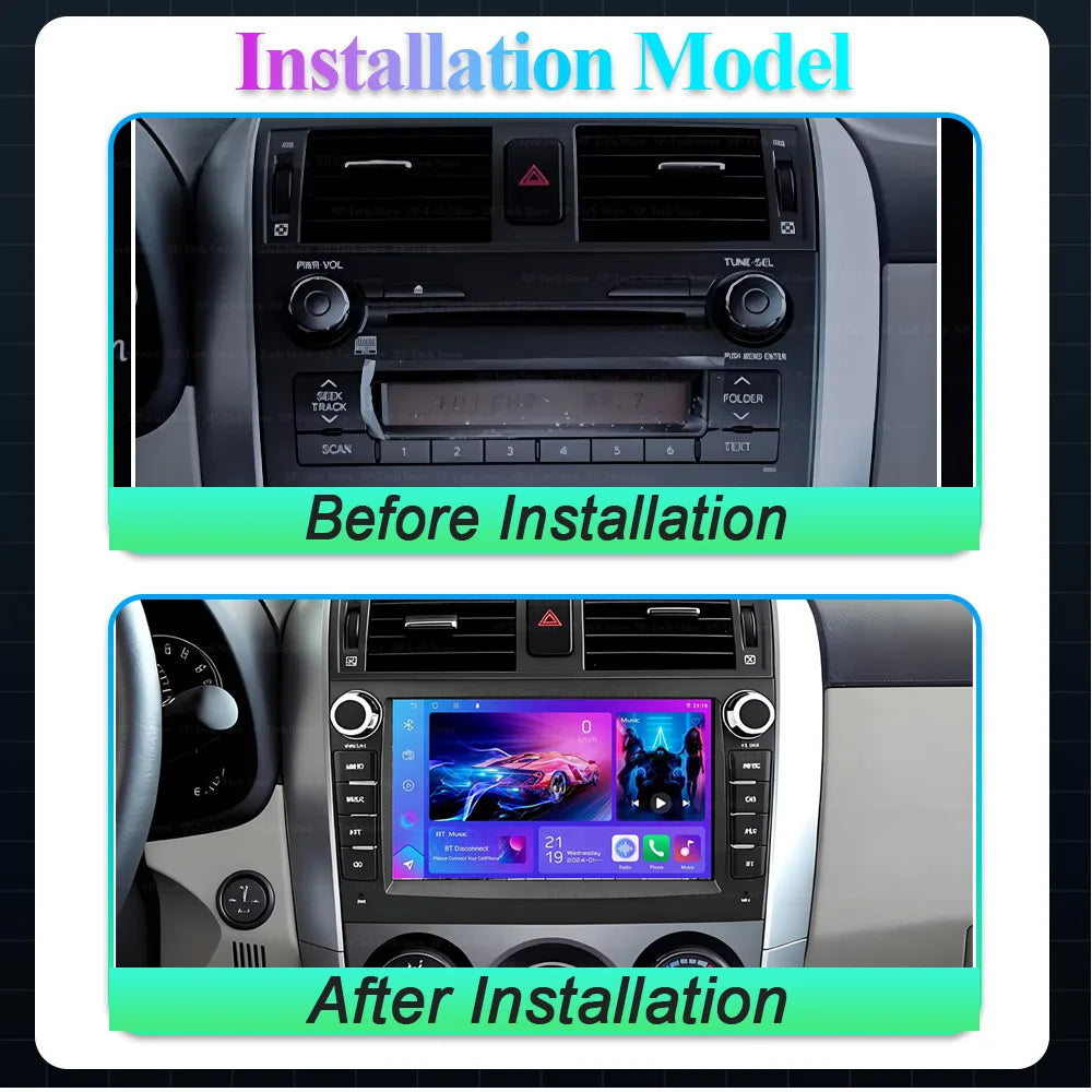 7" Car Radio For Toyota Corolla E140/150 2009 2010-2012 Android 16 Multimedia Video Player | AUTOKITSHOP
