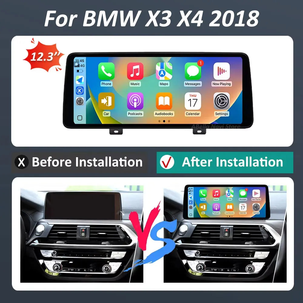 12.3 inch for BMW X3 G01 X4 G02 2018 - 2020 EVO System Android 16 Car Video Multimedia Pla