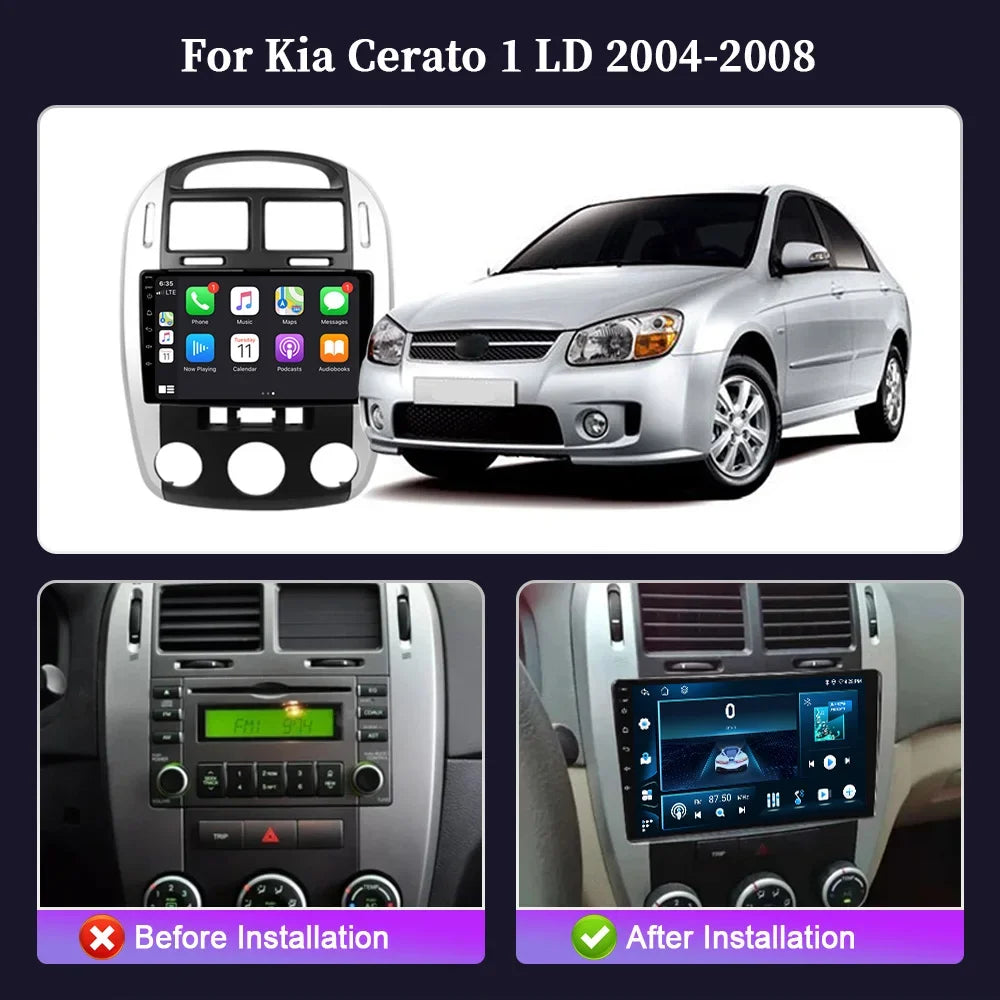 For Kia Cerato 1 LD 2004-2008 Car Radio Multimedia Video Player Navigation Android screen