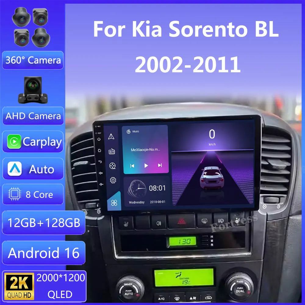 Android 16 For Kia Sorento BL 2002 2003 2004 2005 2006 2007 2008-2011 Car Radio Multimedia