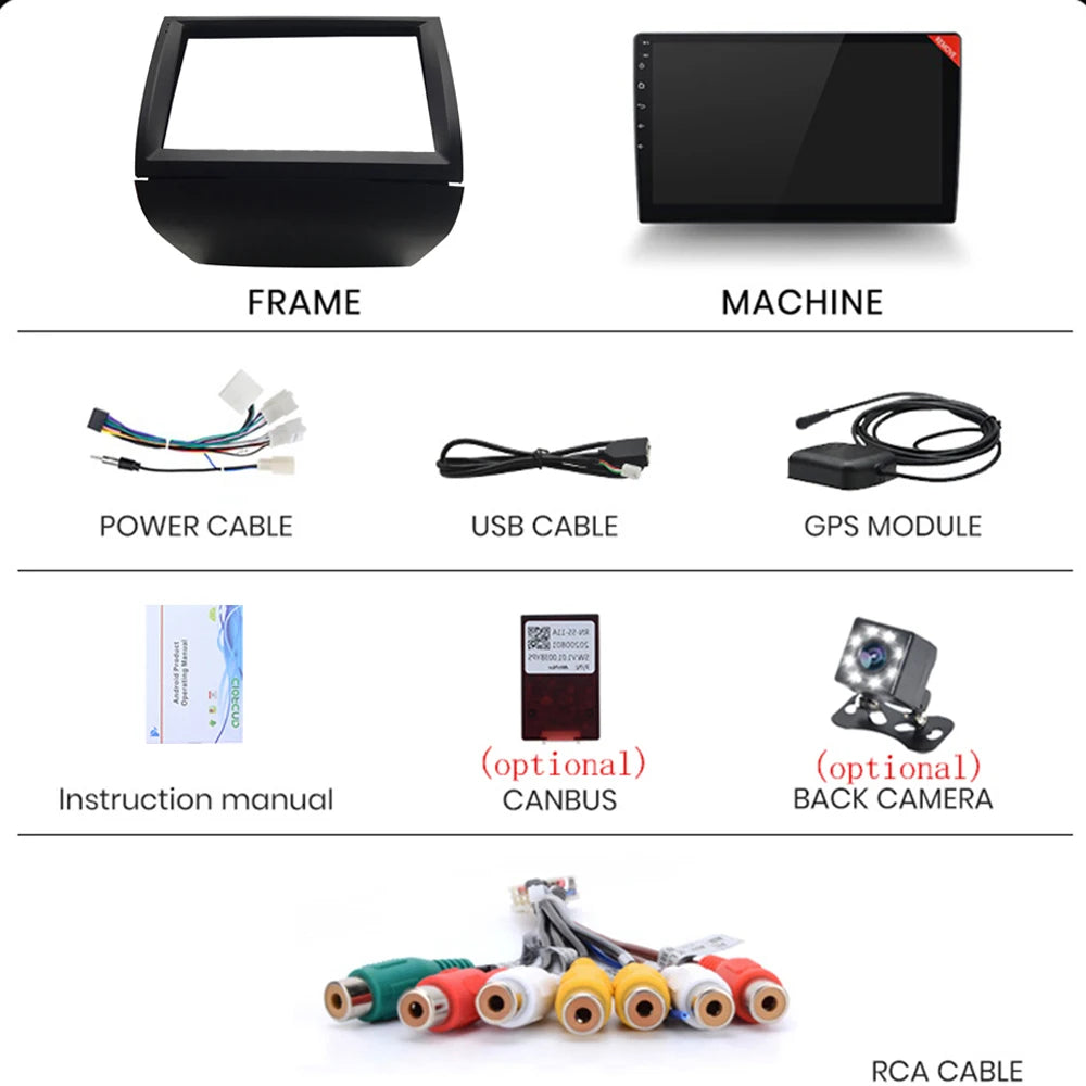 Carplay Autoradio 2 din Android 12 For Toyota Prius 20 2003-2009 Car Radio Multimedia Vide