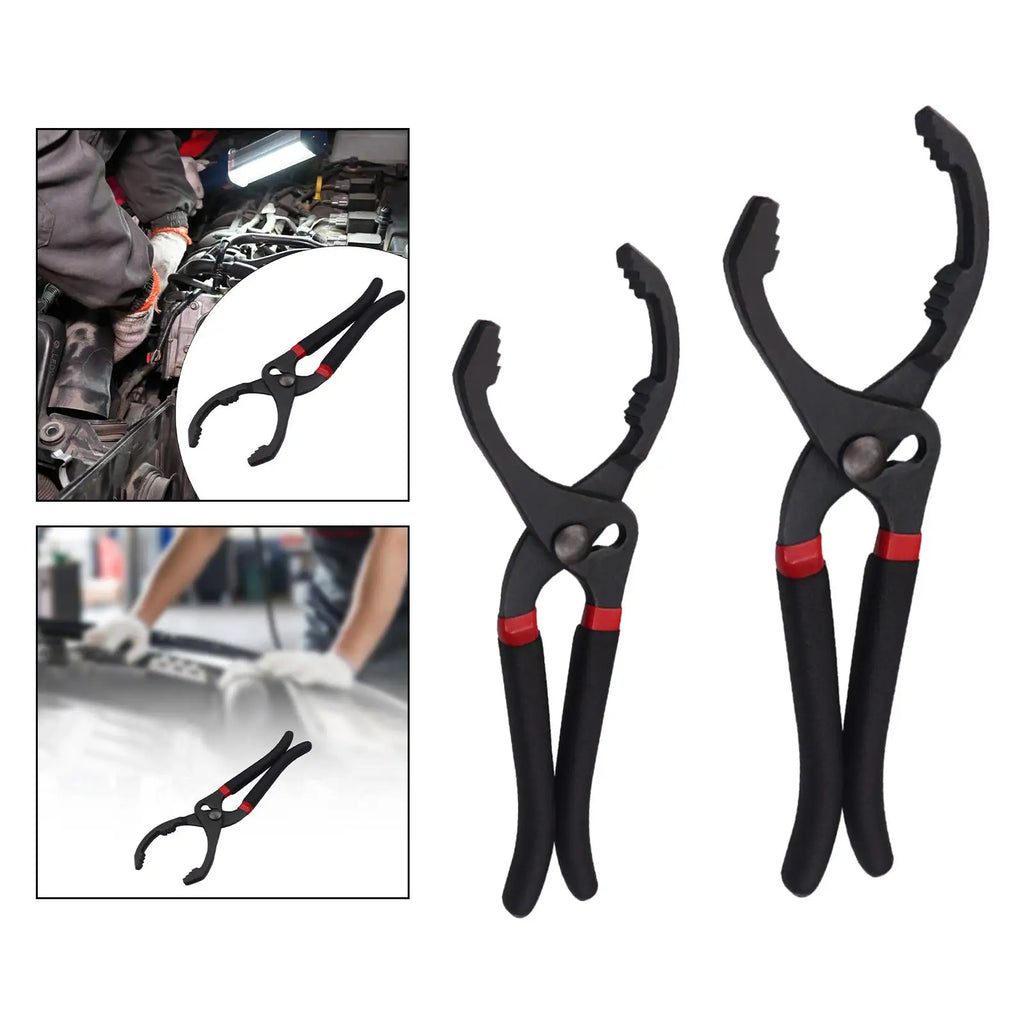 Adjustable Oil Filter Pliers Universal High Hardness Portable Comfortable Grip Auto Repair Tool  - Automotive LED Light