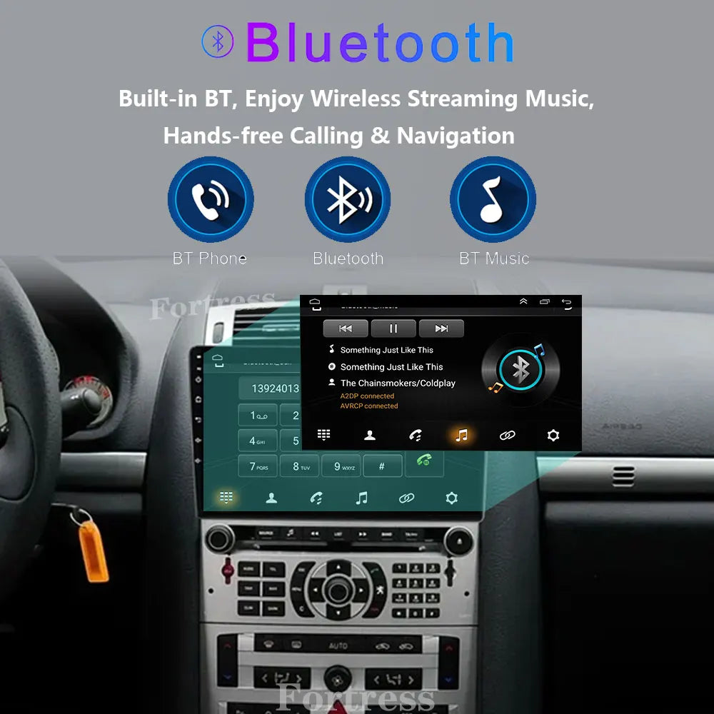Android 16 Carplay Auto For Peugeot 407 1 2004-2011 Car Radio Multimedia Video Player Moni