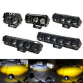 2/3/4/5/6 Lens Motorcycle LED Spotlight Dual Color Fog Lamps for Car Mini Lens Headlight D