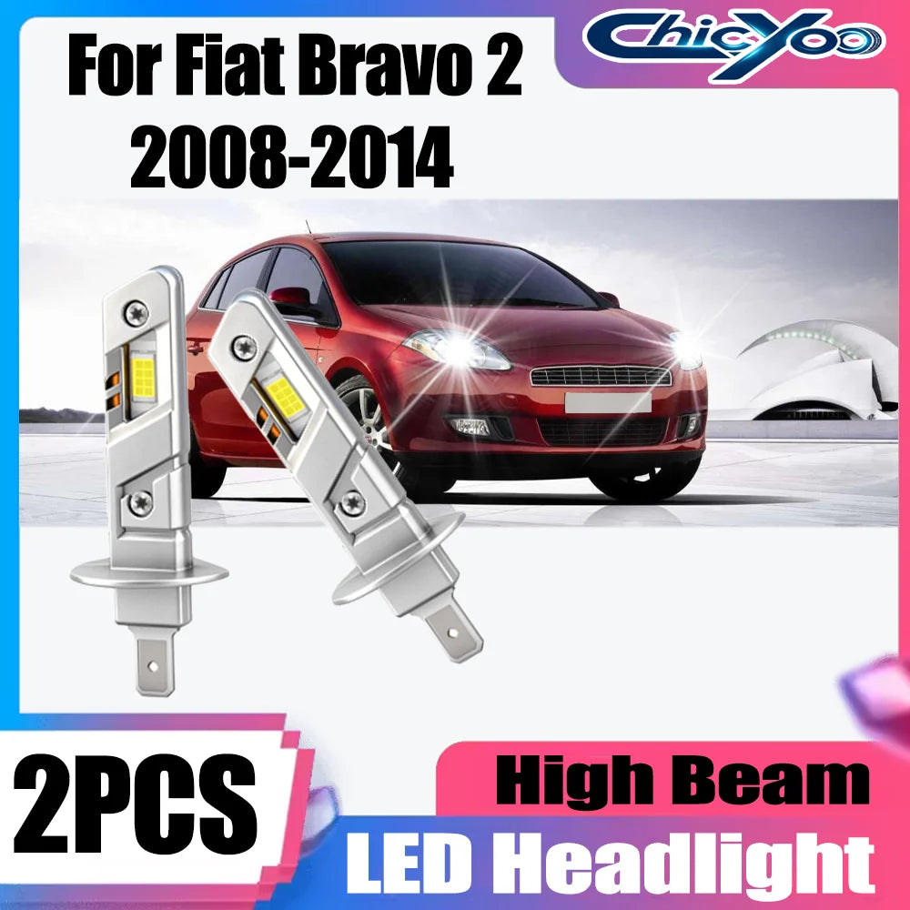 3570 CSP Chips H1 High Beam LED Headlight 25000LM 130W 6000K White 12V For Fiat Bravo 2 20