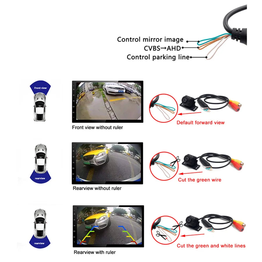 AHD/CVBS 170° Wide Angle Starlight Night Vision Car Rear View Reversing Camera