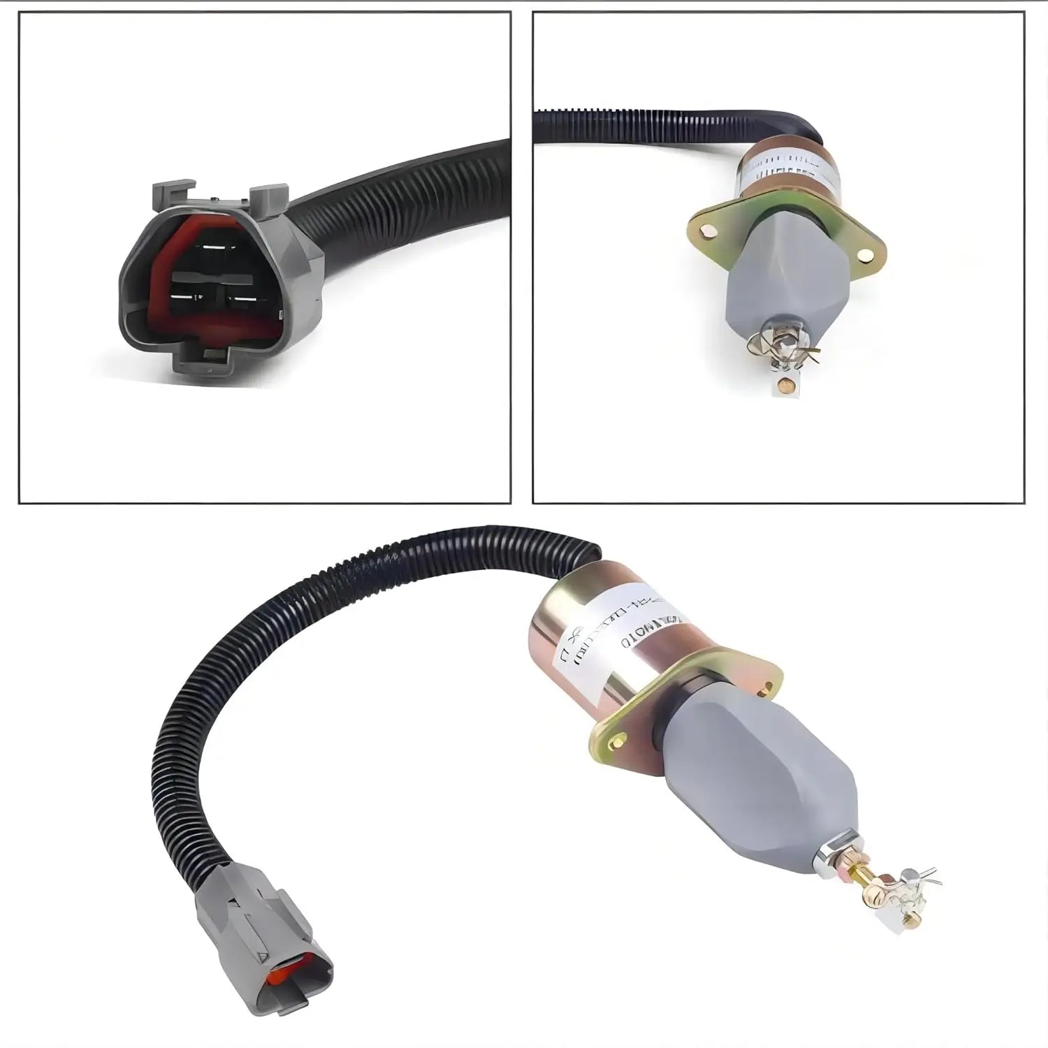 Stop Solenoid Valve 1751ES-12A3UC12B1S SA-4673-S 129953-77811 For Hyundai R60-5 Excavator