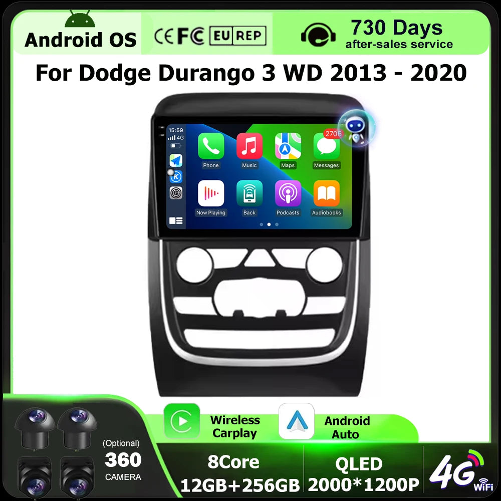 9'' Android 16 Auto For Dodge Durango 3 WD 2013 - 2020 Car Radio Multimedia Player GPS Nav