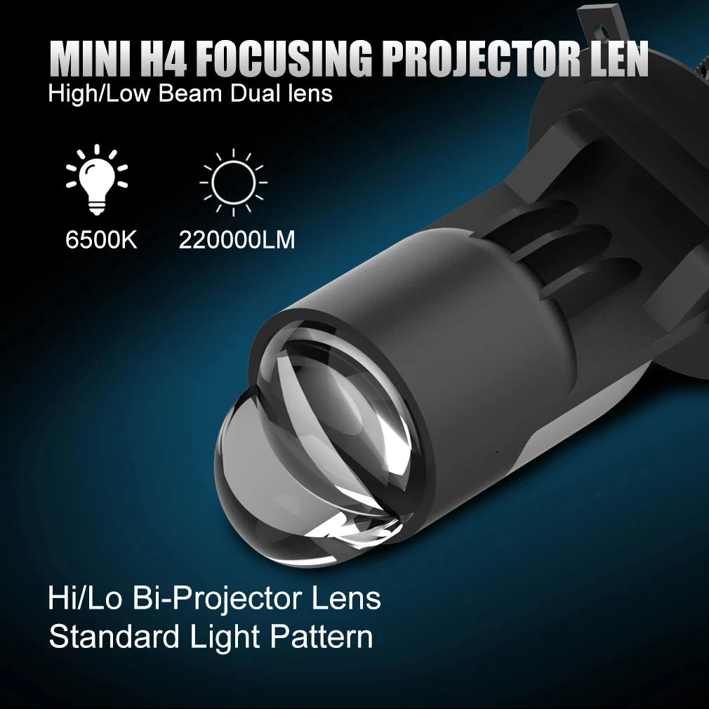 H4 Lens Headlights 300000LM Super Bright CSP Chips With Fan Fast Cooling 9003 HIB2 Bulbs C
