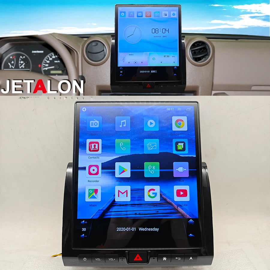 For Toyota Land Cruiser LC70 LC75 LC76 2007-2023 12inch Car Multimedia Radio Android Scree