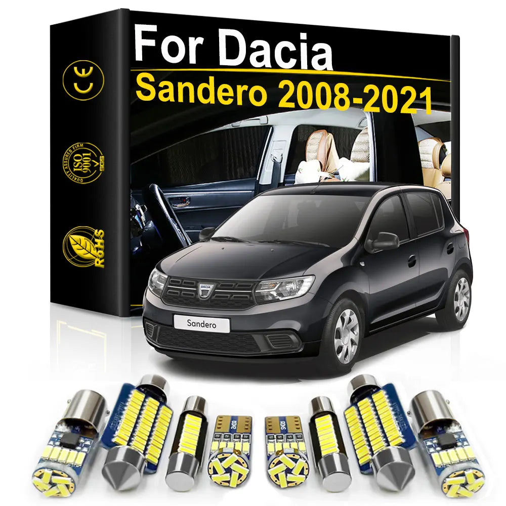 LED Interior Light Kit for Dacia Sandero 3 2 1 - Canbus Error-Free Bulbs | AUTOKITSHOP