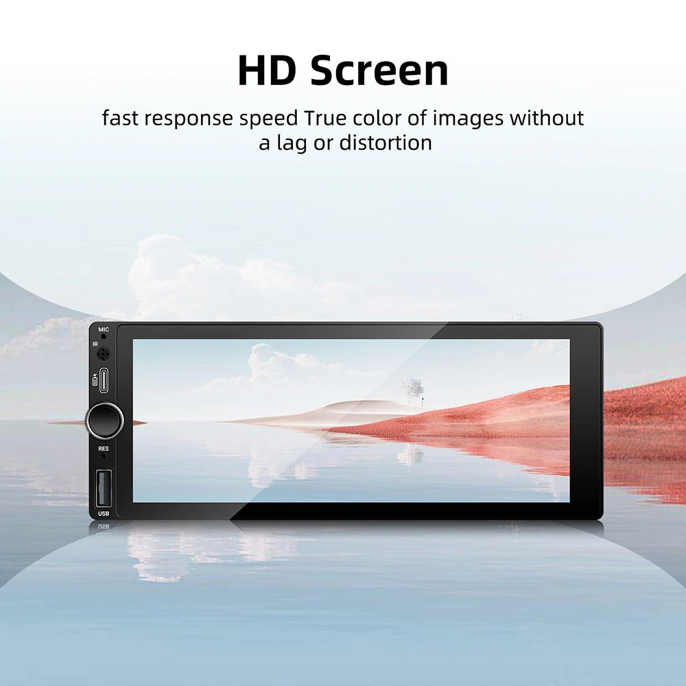 1DIN 6.86inch Universal MP5 Car Radio Support Wireless Carplay Android AUTO AUX USB  BT Touch Screen Multimedia Video Player