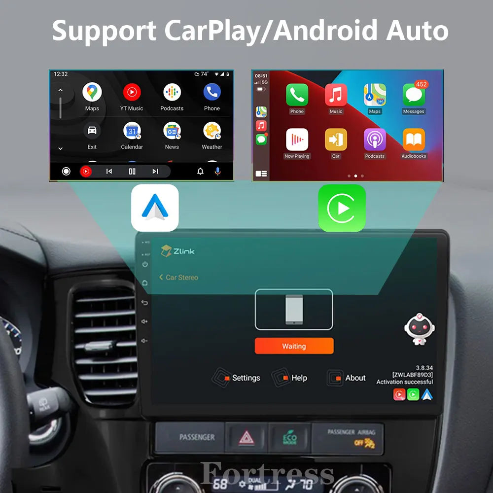 2din Android 16 Carplay Car Radio For Mitsubishi Outlander 3 xl 2012 - 2018 Multimedia Pla