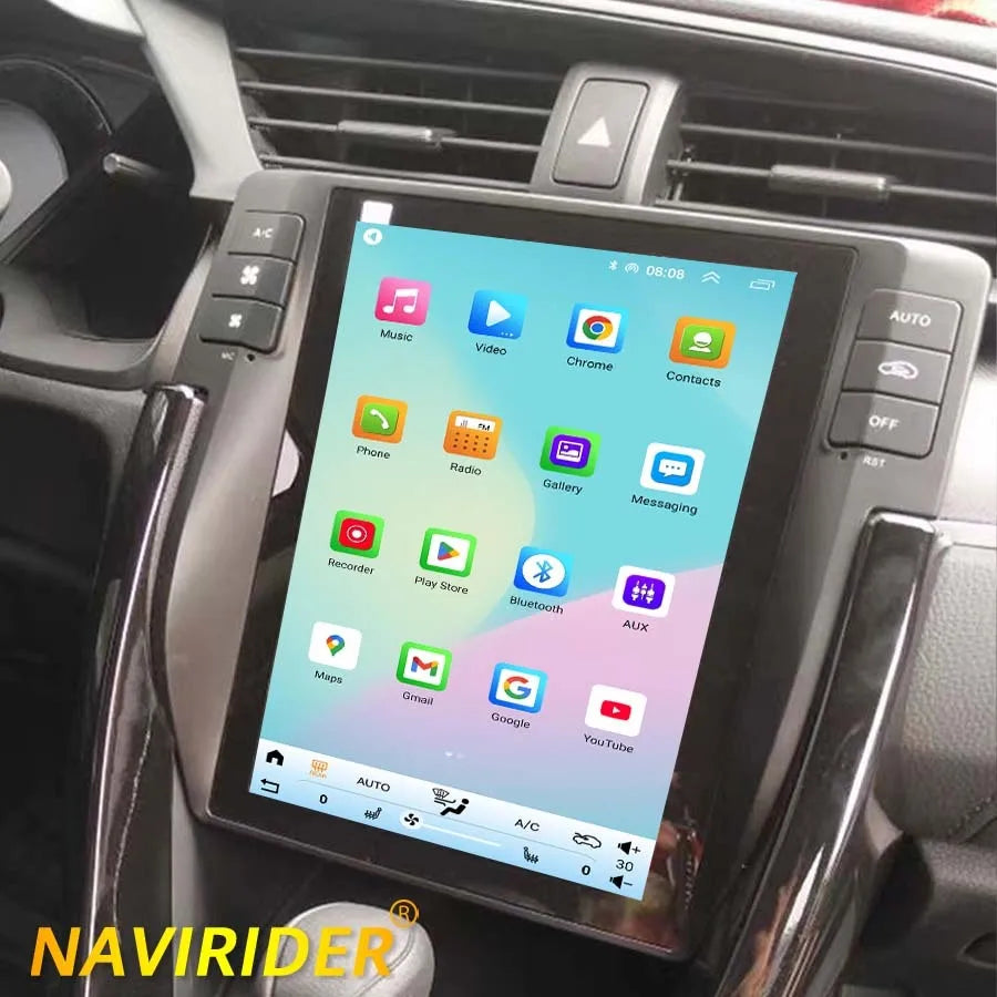 Auto Radio Audio 10.4" Screen Android Multimedia Player For Honda CRV CR-V 2.0L 2.4L 2012-