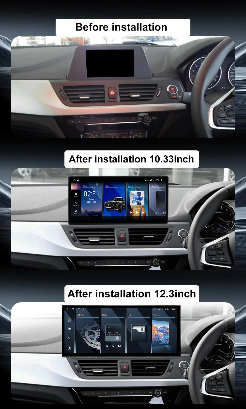 For BMW 1 Series F20 F21 F22 F23 Android Auto Wireless Carplay Car Radio Multimedia Player