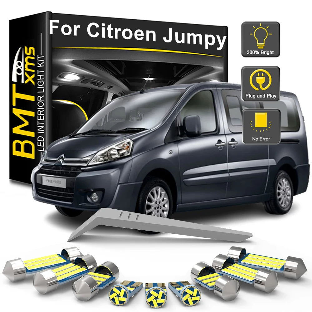 11-Piece LED Interior Light Kit for Citroen Jumpy - Canbus Error-Free Bulbs | AUTOKITSHOP