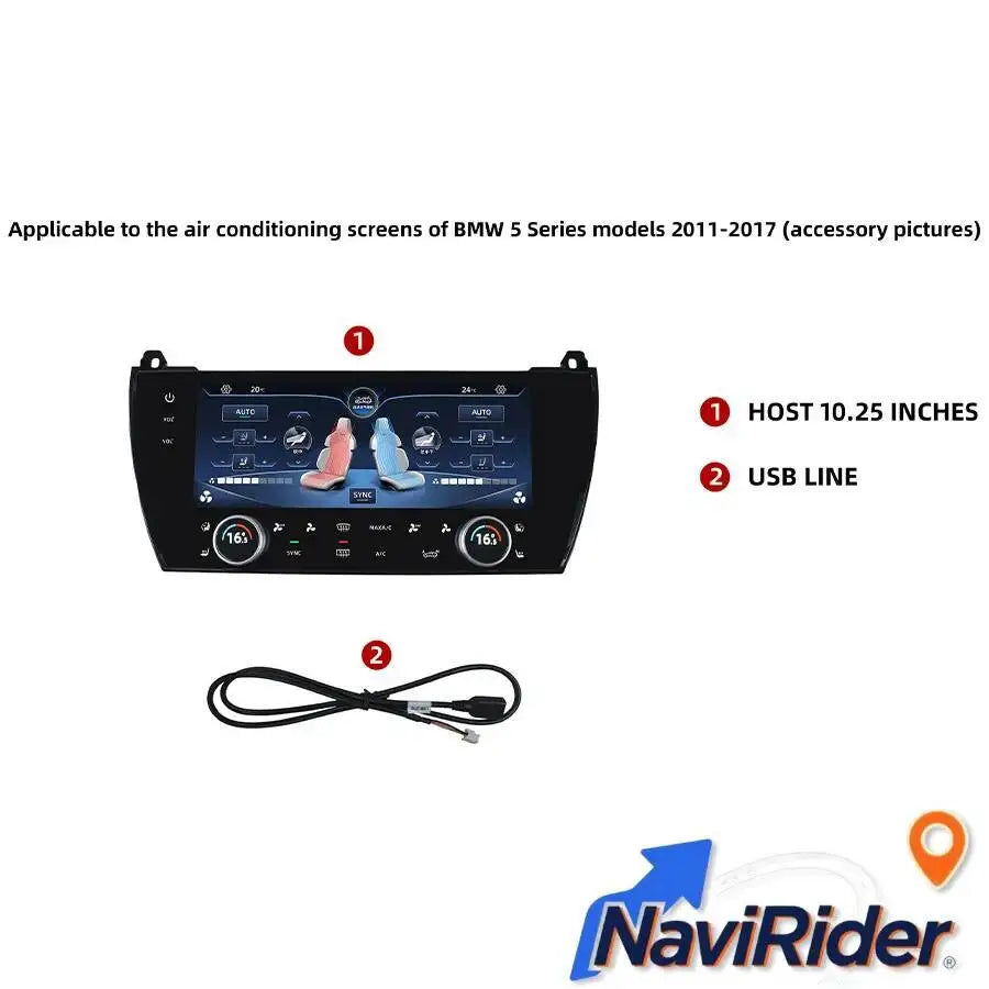 For BMW 5 Series F10 F11 F18 2010-2017 10.25inch HD Air Conditioning Climate Control Scree | AUTOKITSHOP