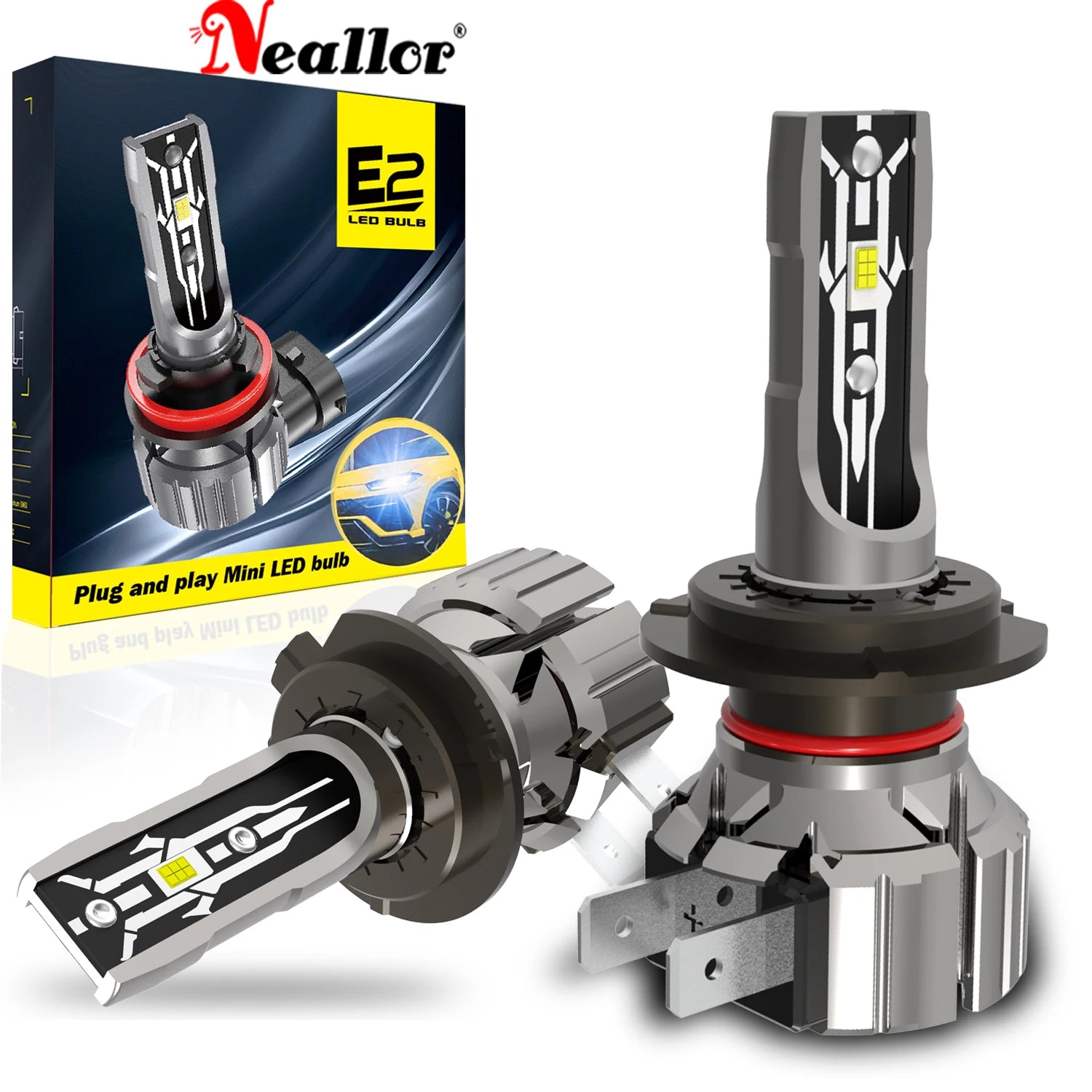 H7 PX26d LED Vehicles BulbsLow Beam High Powerful Headlight Automobile Car Driving Run Tur