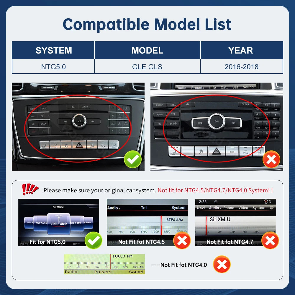 CN 12.3'' Multimedia Display For BenzML W166 GL X166 GLE GLS 2012-2018 Touch Screen Wirele | AUTOKITSHOP