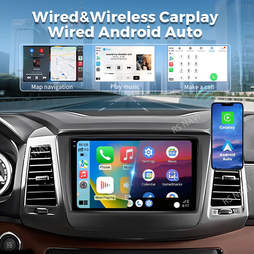 Android 16 For SsangYong Rexton 2017+ Musso 2018+ 2K QLED Android Car Radio Multimedia Vid