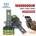 APP Control H7 Car Headlight Bulbs H4 LED Turbo Headlight H1 H11 9005 HB3 9006 9012 LED Ca