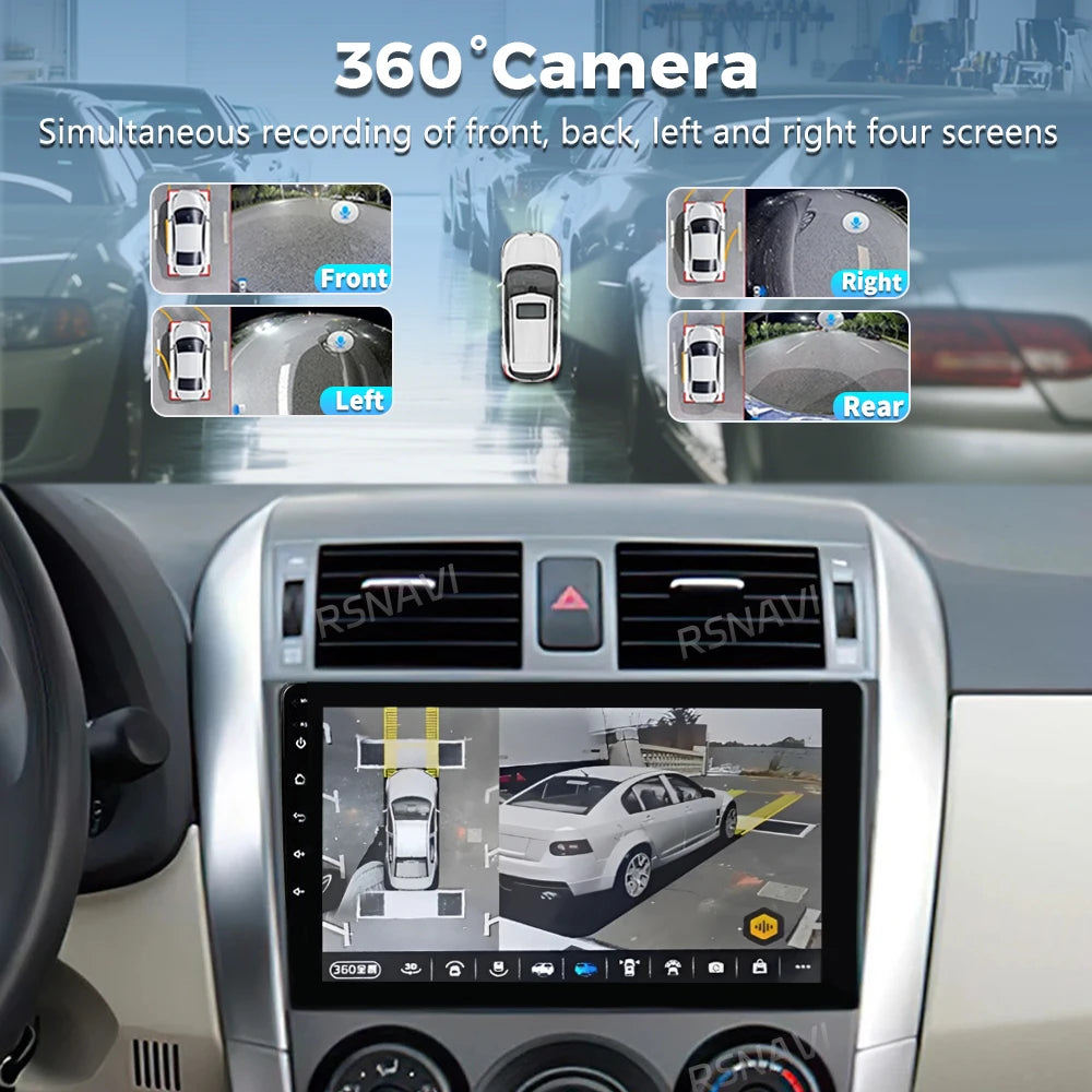 Android 16 For Toyota Corolla 10 E140 E150 2006 -2013 2K QLED Android Car Radio Multimedia
