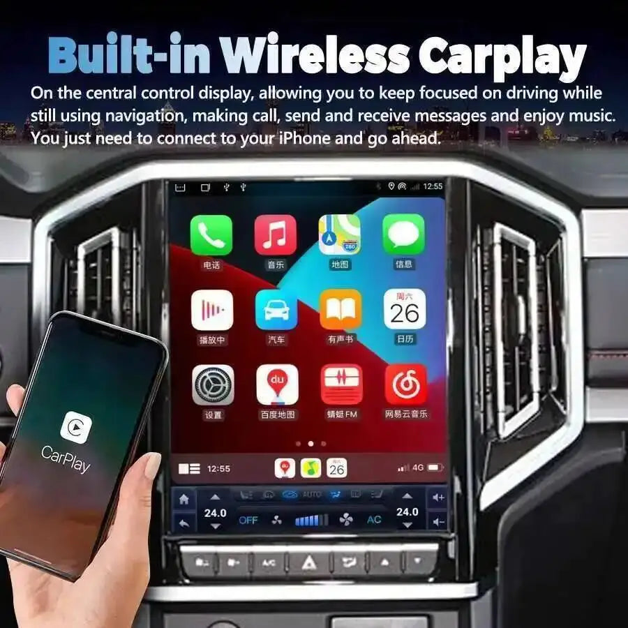 10.4 inch Car Android 14 Auto Radio For Jianghuai Vertical Screen Navigation Multimedia Pl | AUTOKITSHOP
