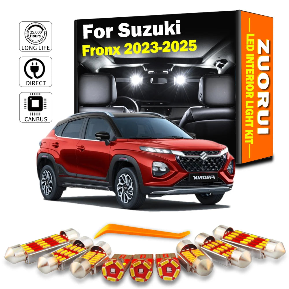 10-Piece LED Interior Light Kit for Suzuki Fronx - Canbus Error-Free Bulbs | AUTOKITSHOP
